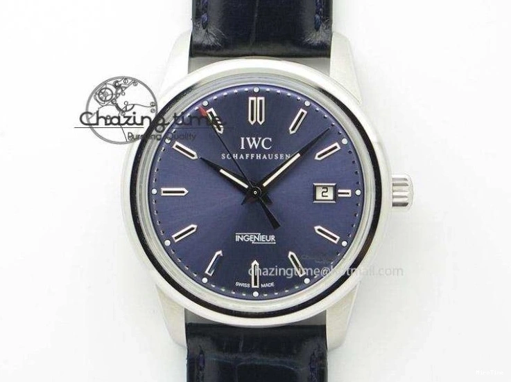 MIROTIME 0123 Portofino IW391001 SS ZK 1:1 Best Edition White Dial Silver Markers on Black Leather Strap A RelaxedFit 7139